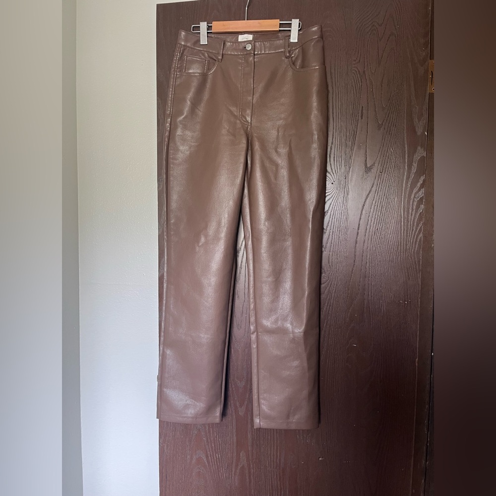 Wilfred Brown Leather Pants (Size 12)